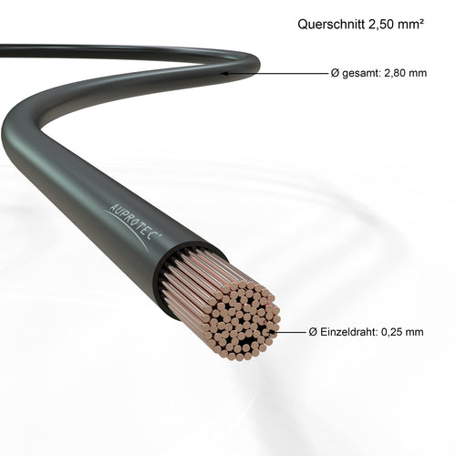 AUPROTEC Fahrzeugleitung 2,5 mm² Set 2 Farben à 5m FLRY-B als Ring