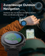SUUNTO Vertical Abenteuer Uhr - GPS Smartwatch, Zweifrequenz GPS Navigation, Kostenlose Offline-Karten, mit Solarladung Akkulaufzeit bis zu 65 Tagen, Militärgeprüftes Gehäuse, 100m Wasserdichtigkeit