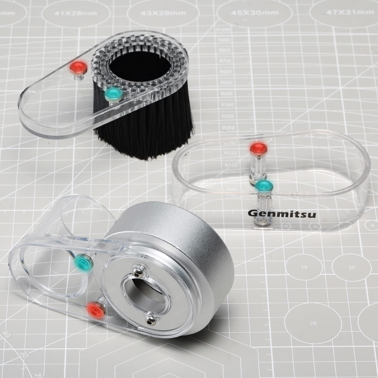 Genmitsu CNC ABS Staubschutzschuh für CNC Maschinen mit einem 52mm Durchmesser Motor, für die meisten 300W-500W Spindelmotoren, Außendurchmesser 38mm, Transparent