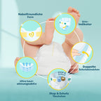 Pampers Premium Protection Größe 1, 180 Windeln, 2kg-5kg, Doppelter Schutz für die Haut und vor Auslaufen