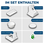 Hoffenbach Magnetische Kindersicherung 12 Schlösser + 3 Schlüssel – Schranksicherung & Schubladensicherung ohne Bohren – Unsichtbarer Magnetverschluss – Weiß