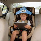MINGZE Baby Autositz Kopfunterstützung, Auto Sicherer und gemütlicher Schlafpositionierer, Einstellbar Sicherheitssitz Befestigungsgurt, Protektor Kopfstütze Nackenstütze für Kinder Baby (Blau)
