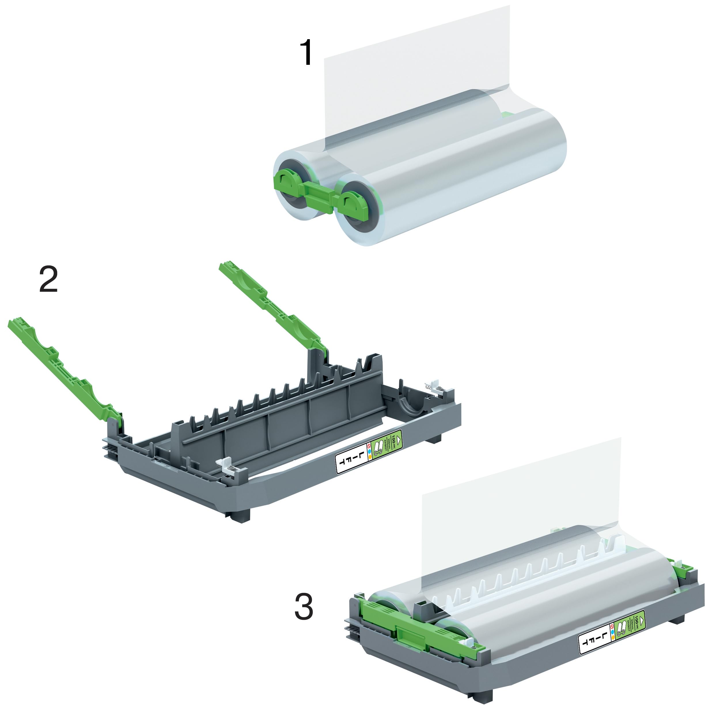 GBC Foton 30 Laminierfolienrolle für Nachfüllkassette 100 Mikron, laminiert bis zu 190 A4-Blätter, glänzende Oberfläche, Easy-Load, 4410027