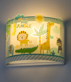 Dalber kinder Wandlampe, Kinderlampe Wandleuchte kinderzimmer tiere Dschungel My Little Jungle Löwen Elefanten Giraffen Krokodil, 76118, E27