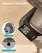 Duux Whisper 2 Standventilator Leise - Sparsamer DC-Motor mit 26 Geschwindigkeiten - Ventilator Höhenverstellbar (73-95cm) - Horizontale + Vertikale Oszillation - Grau
