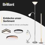 Brilliant Lampe Vessa Bogenstandleuchte 1, 7m chrom/weiß