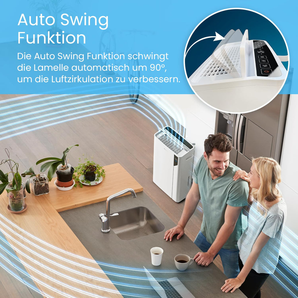 Pro Breeze Luftentfeuchter 20L in 24h Entfeuchtungsleistung - Luftentfeuchter elektrisch mit Wäschemodus, Feuchtigkeitssensor, Luftfilter, Timer - Gegen Schimmel - Entfeuchter elektrisch für bis 35m²