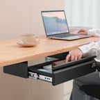 VEVOR Untertisch Schublade 440x223x101 mm, Unterbau Schreibtisch, versteckter Schreibtisch-Aufbewahrungs-Organizer, Bleistiftschublade unter dem Tisch für Sitz-Steh-Arbeitsplätze im Büro & zu Hause