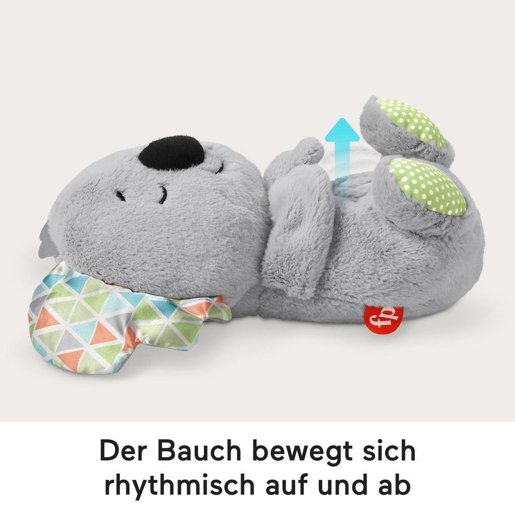 Fisher-Price Schlummer-Koala mit Sanfter Musik, Licht & Rhythmischen Atembewegungen, Koala Kuscheltier, Baby Spielzeug, Nachtlicht mit Musik für Babys, Baby Erstausstattung, für Neugeborene 0+, HBP87