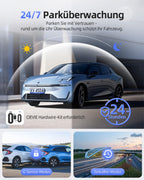 CIEVIE 4K Dashcam Auto Vorne Hinten mit GPS 5GHz WiFi, Dual Dashcam 1,5″ IPS Display, Auto Kamera mit 64GB SD Karte, 170° Weitwinkel, G-Sensor, WDR Nachtsicht, Loop-Aufnahme, Unterstützt 256GB Max