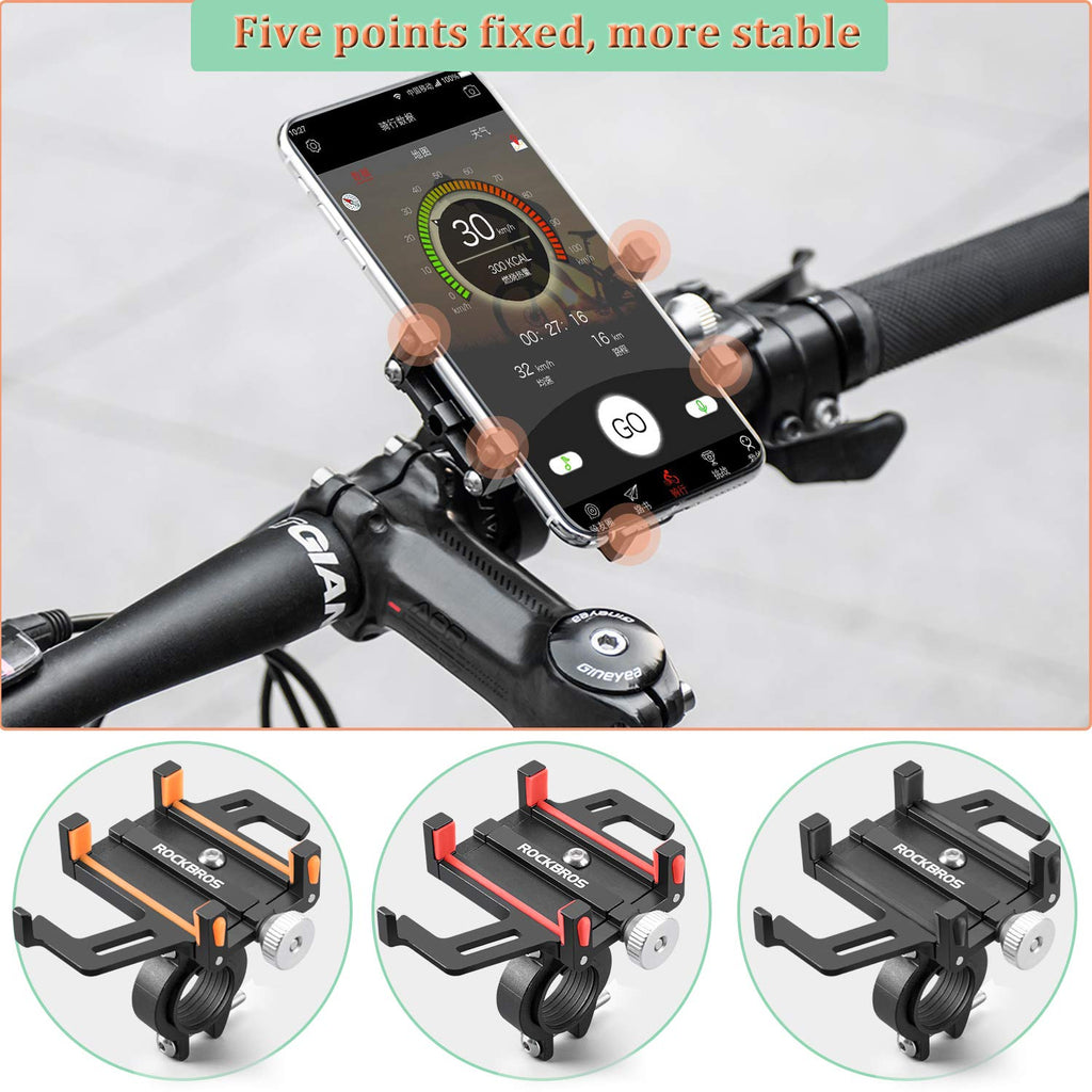 ROCKBROS Fahrrad Motorrad Handyhalterung für 4.2-6.8 Zoll Smartphone 360° Drehbar Ebikes Halterung für Lenker 22.2 bis 31.8mm Universal