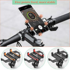ROCKBROS Fahrrad Motorrad Handyhalterung für 4.2-6.8 Zoll Smartphone 360° Drehbar Ebikes Halterung für Lenker 22.2 bis 31.8mm Universal