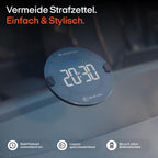OOONO P-DISC 3 [New] - Elektronische Parkscheibe Solar mit Zulassung fürs Auto - Automatische Digitale Parkscheibe Elektrisch - Solarbetriebene Parkuhr mit bis zu 5 Jahre längerer Batterielaufzeit