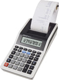 Rebell Druckender Tischrechner PDC10 (12-stelliges Display, einfarbiger Druck, Gummitasten) Hellgrau