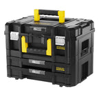 STANLEY FatMax Pro-Stack Werkzeugkoffer Werkzeugbox leer Werkzeugkasten - Werkzeugkiste (21,5L Fassungsvermögen, mit 2 Schubladen und Organizern für Kleinteile, mit Metallschließen) FMST1-71981