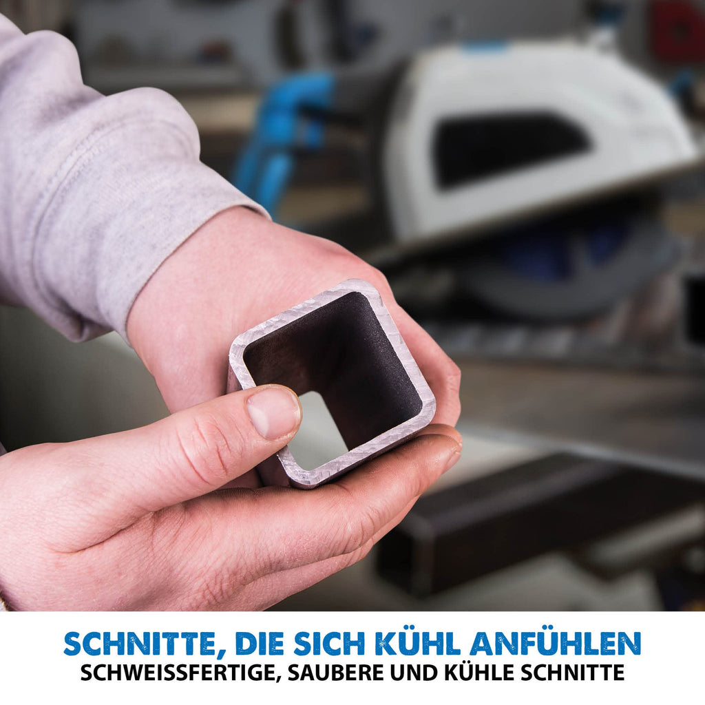 Evolution Metallkreissäge S210CCS | Kaltsäge Kreissäge Tauchsäge 1800W Inkl. Ø 210 mm HM-Sägeblatt Schneidet Baustahl, Metall | Schienenkompatibel Kaltkreissäge | Scie Circulaire mit Führungsschiene