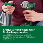 Bosch Akku-Drehschlagschrauber UniversalImpactDrive 18V-350 (kraftvolles Schrauben und Befestigen im Bauwesen; max. Drehmoment: 350 Nm; Sechskantadapter; Mutternschlüsselsatz; ohne Akku)