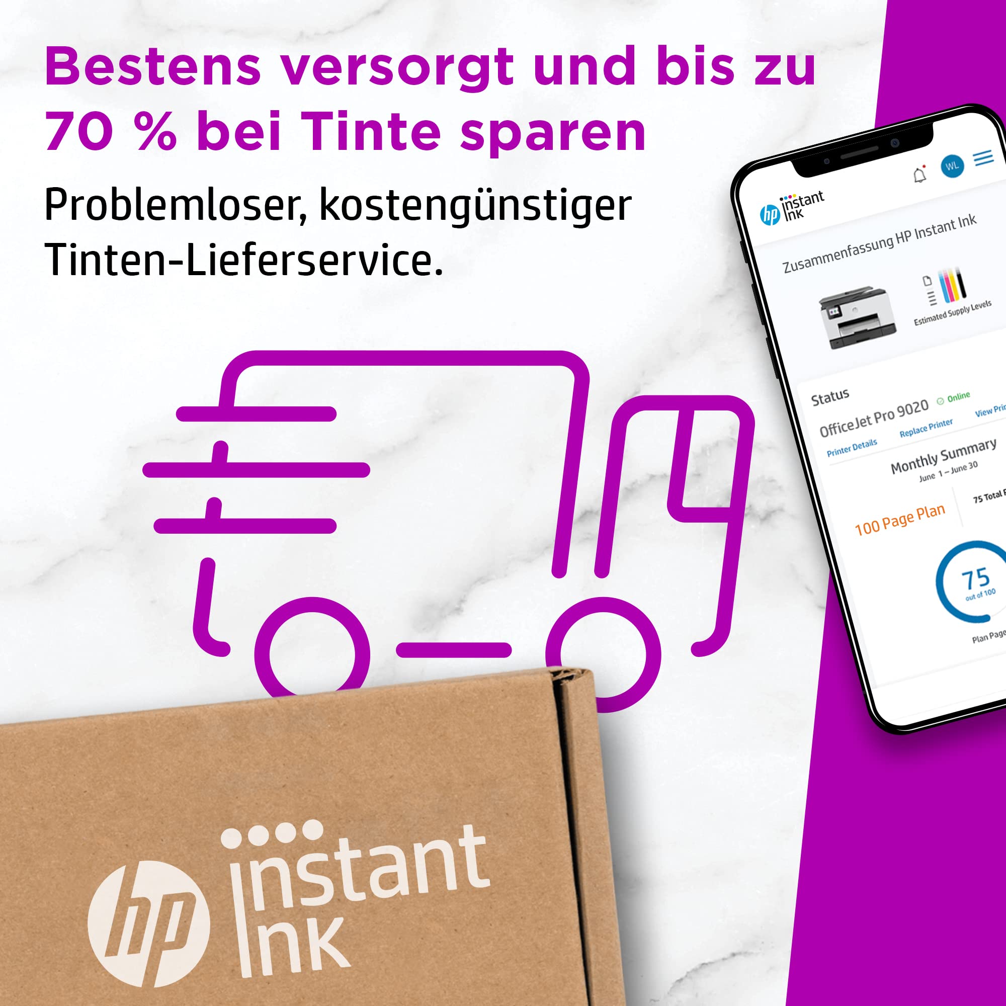 HP Tintenstrahldrucker, Schwarz, Standard