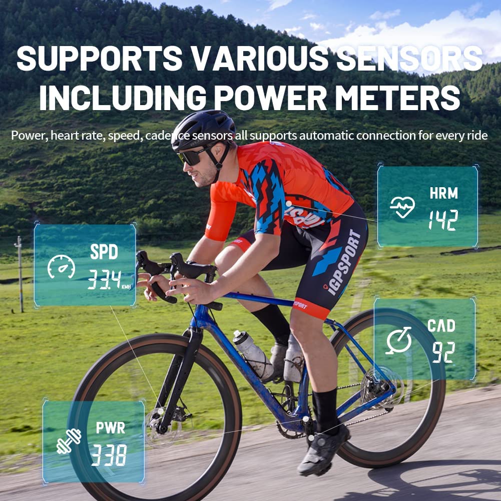 GPS Fahrradcomputer mit ANT + Funktion Radfahren Computer Unterstützung Pulsmesser und Geschwindigkeit Kadenz Sensor Anschluss