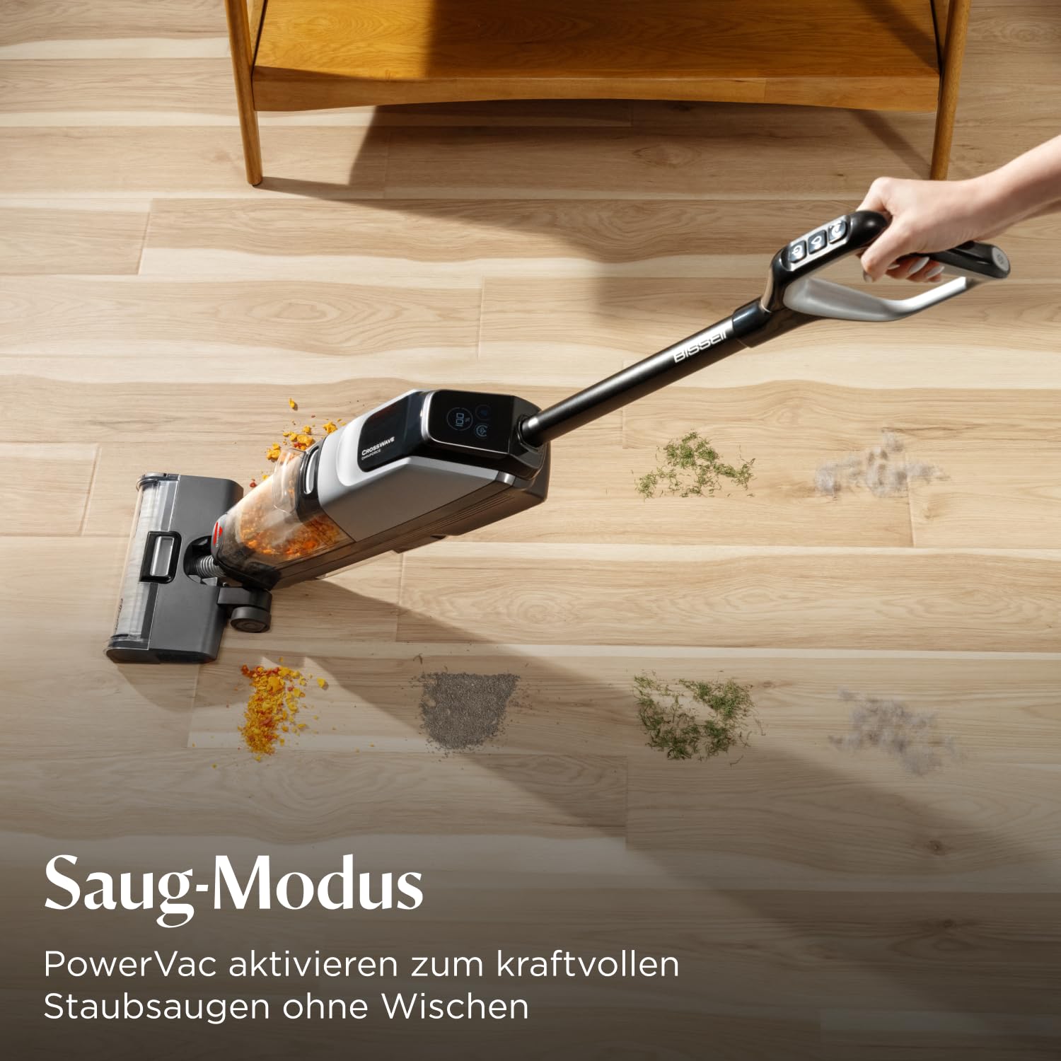 Bissell CrossWave OmniForce, Kabelloser Nass Trockensauger, Saugen & Wischen in Einem oder nur Saugen Modus, Nasssauger mit Hoher Leistung, Waschsauger, Saugwisher, 240m² Mehrflächenreinigung, 3912N