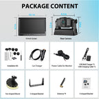 2 Magnetische Rückfahrkamera Kabellos, 10 Zoll 1080P FHD Monitor, 9600mAh Wiederaufladbare Akku, 1-Min Einrichtung, IP69K Wasserdicht Rückfahrkameras für Wohnmobile,Anhänger und LKWs