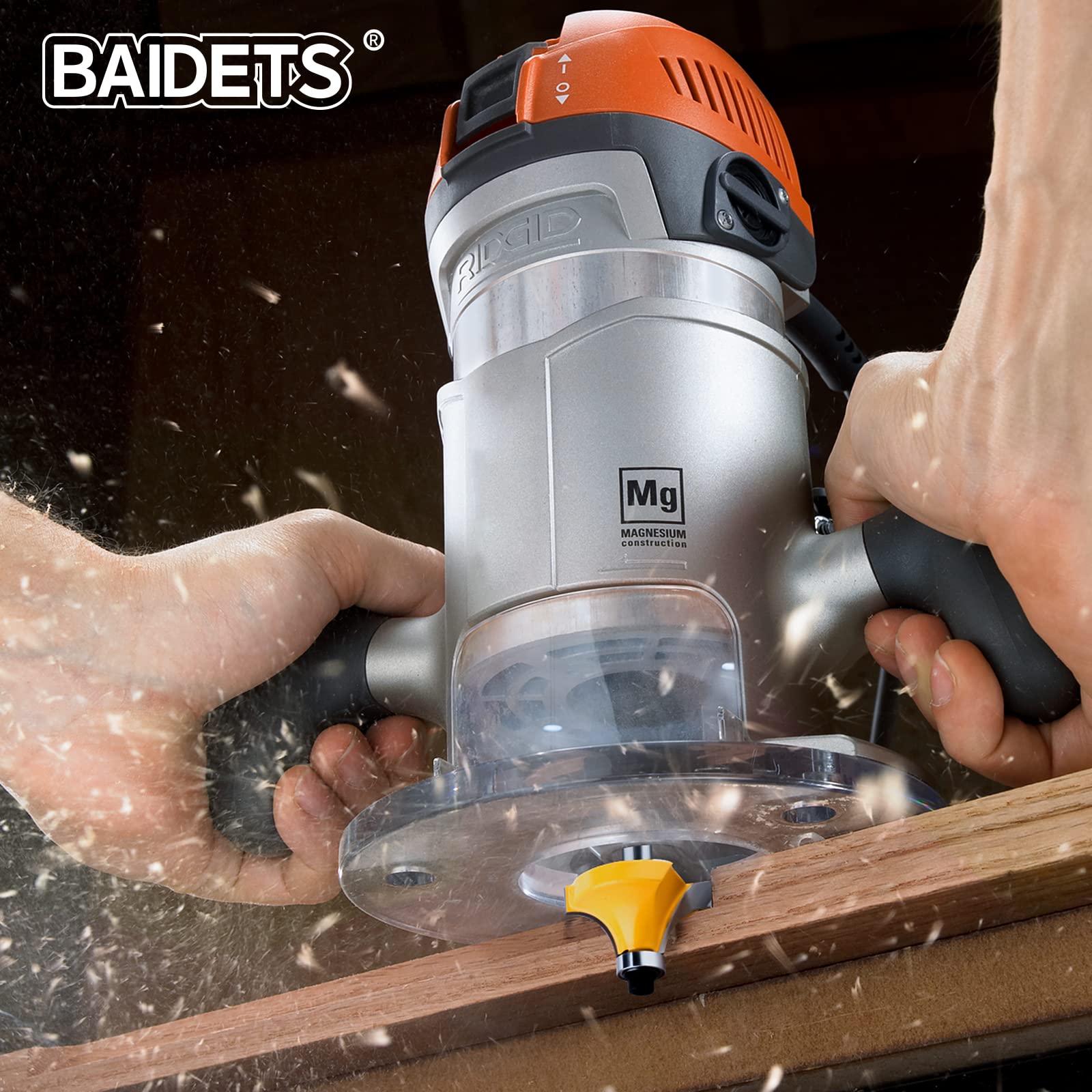 BAIDETS 35tlg. Fräser Set für Holz - Hartmetall Fräsersatz Zubehör Oberfräsen mit 1/4 Schaft (6.35 mm Schaft), für professionelle und Einsteiger-Schreinerarbeiten.
