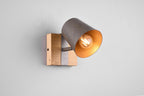 Trio Leuchten Wandspot Bell 801900167, Metall Nickel antik, Holz, exkl. 1x E14