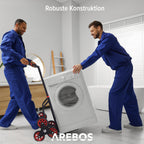 Arebos Treppenkarre Sackkarre | Treppensackkarre klappbar | Treppensteiger mit Hartgummireifen & Stahlrahmen | Transportkarre Staplerkarre | Transportwagen für Umzug & schwere Gegenstände | Schwarz