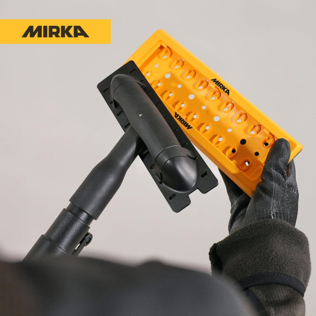 Mirka DecoSander staubfreier Stabschleifer für glattes Wand- & Deckenfinish, Trockenbau, Detailarbeiten / 80x230mm & Ø 225mm Schleifteller/Klett