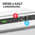Fellowes Jupiter Laminiergerät A3 zum Heißlaminieren von Hüllen von 80 bis 250 Mikron, intensiver Gebrauch, automatischer Rückwärtsgang, inkl. 10 Laminierfolien, weiß