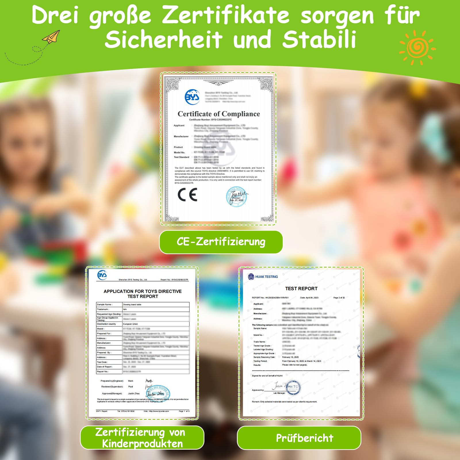MAMIZO Kindertisch Packung mit 6 Stühlen, Kindertischgruppe Höhenverstellbar, Kinder Tisch Stuhl Set für Kindergarten und Kinderzimmer, Plastik Kindermöbel, Sitzgruppe Jungen Mädchen ab 2 Jahre, Grau