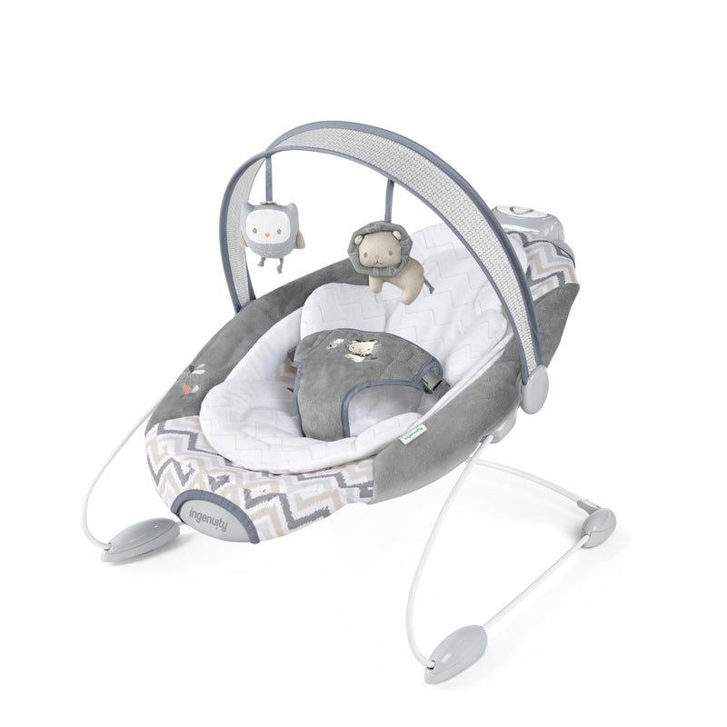 Ingenuity, automatische Babywippe Babyschaukel, Braden mit 2 Schaukelgeschwindigkeiten, mehr als 12 Melodien, abnehmbarem Spielzeugbügel, maschinenwaschbarem Sitzkissen und mehr