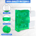 20 Stück 30A Standard Auto Sicherungen, Bolatus Flachsicherung Kfz Sicherungen Auto Sicherunge Stecksicherung Flachsicherungen Set mit 1 Sicherungszieher