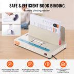 VEVOR Thermobindegerät, Buchbindegerät mit 500 Blatt Kapazität, Thermo-Buchbinder 50 mm Bindestärke für A3 (kurze Kante)/A4/A5-Dokumente mit optischer Infrarot-Erkennung