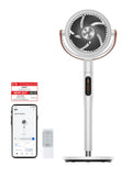 Dreo 25dB leiser Smart Standventilator, 30M Windentfernung 1650m³/h Luftvolume Turbo-Luftzirkulator 110CM Höhe 6 Modi 8-Geschwindigkeit 120°+105° Omni-direktional oszillierend Ventilator, PolyFan 513S