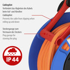 Brennenstuhl Garant Camping-Kabeltrommel/CEE 230V Kabeltrommel 25m (H07RN-F 3G2,5 Kabel in der Signalfarbe orange, für den ständigen Einsatz im Außenbereich IP44, Made in Germany)