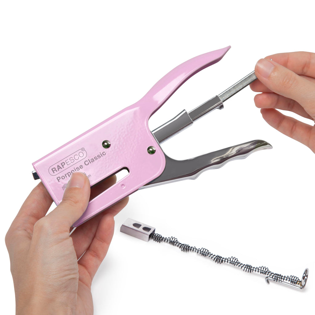 Rapesco 1356A Porpoise Classic Heftzange mit 10.000 Heftklammern des Typs 26/8 mm, 45 Blatt Kapazität, Rosa