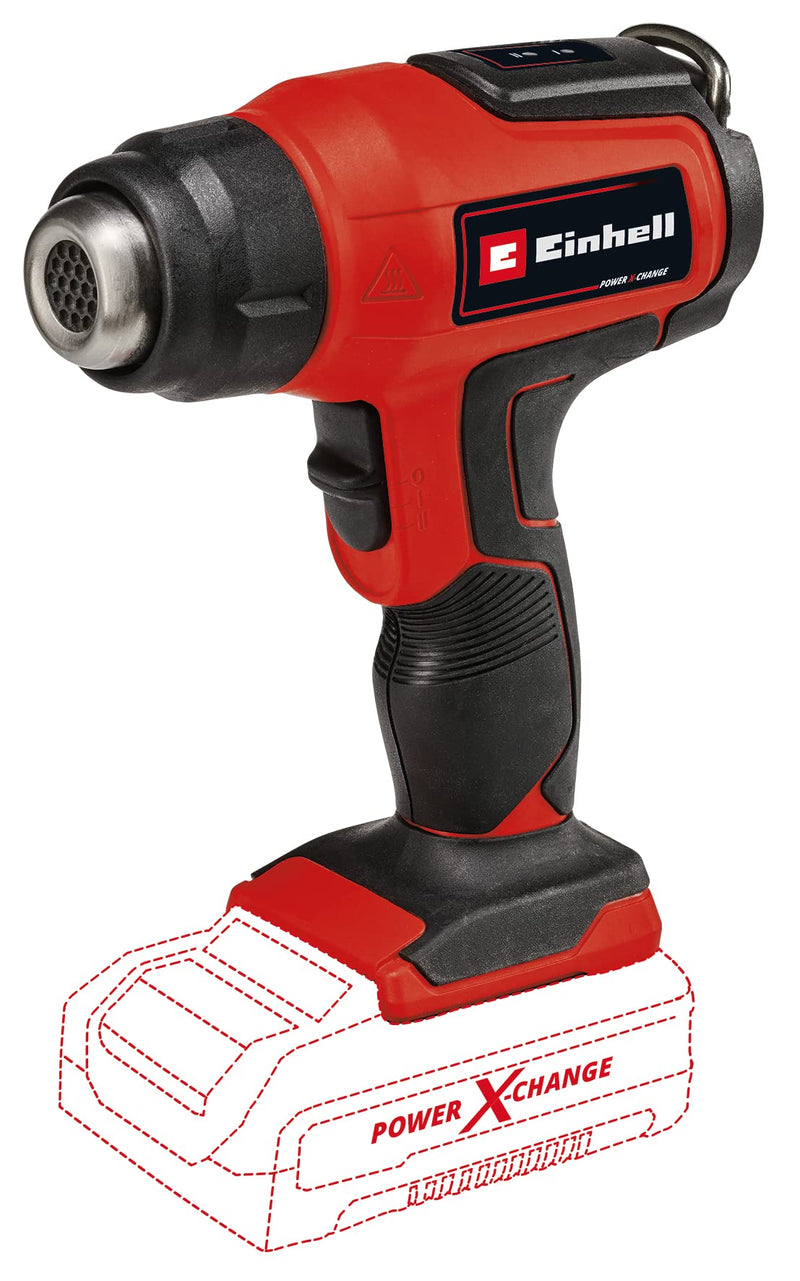 Einhell Akku-Heißluftpistole TE-HA 18 Li - Solo Power X-Change (Li-ion, 18V, 2 Temperaturstufen, inkl. Reduzier-, Breitstrahl-, Reflektordüse, ohne Akku und Ladegerät)