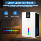 Luftentfeuchter Elektrisch, Ultra Leiser Raumentfeuchter, 2700ml Luftentfeuchter mit LED Display, Automatisches Abtauen' Schlafmodus, Gegen Feuchtigkeit Schimme, Ideal für Badezimmer Schlafzimmer