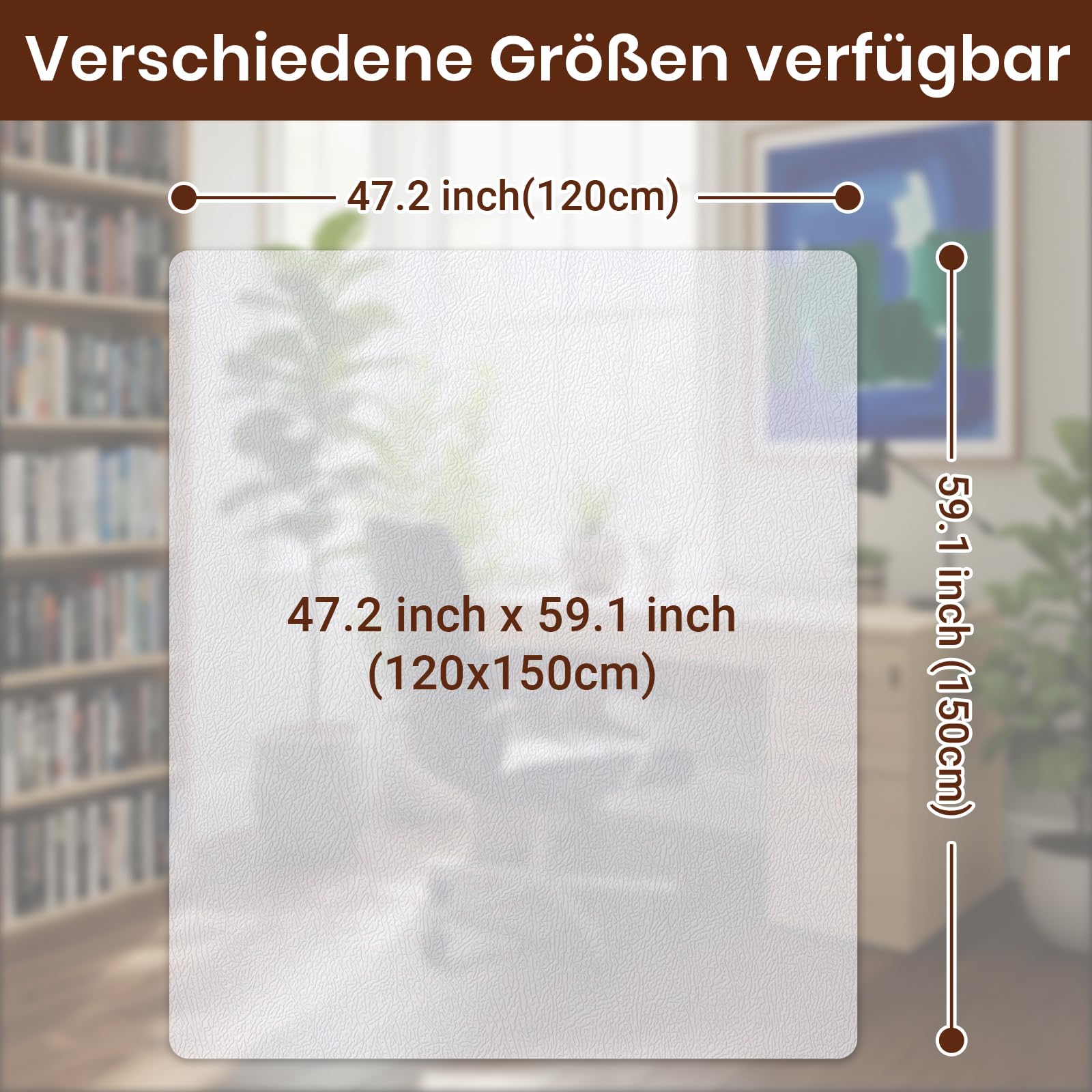 COSYLAND Bodenschutzmatte Bürostuhl，Halbdurchsichtig，120x150cm