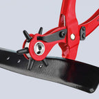 KNIPEX Revolverlochzange auf SB-Karte rot pulverbeschichtet 220 mm, 90 70 220 SB