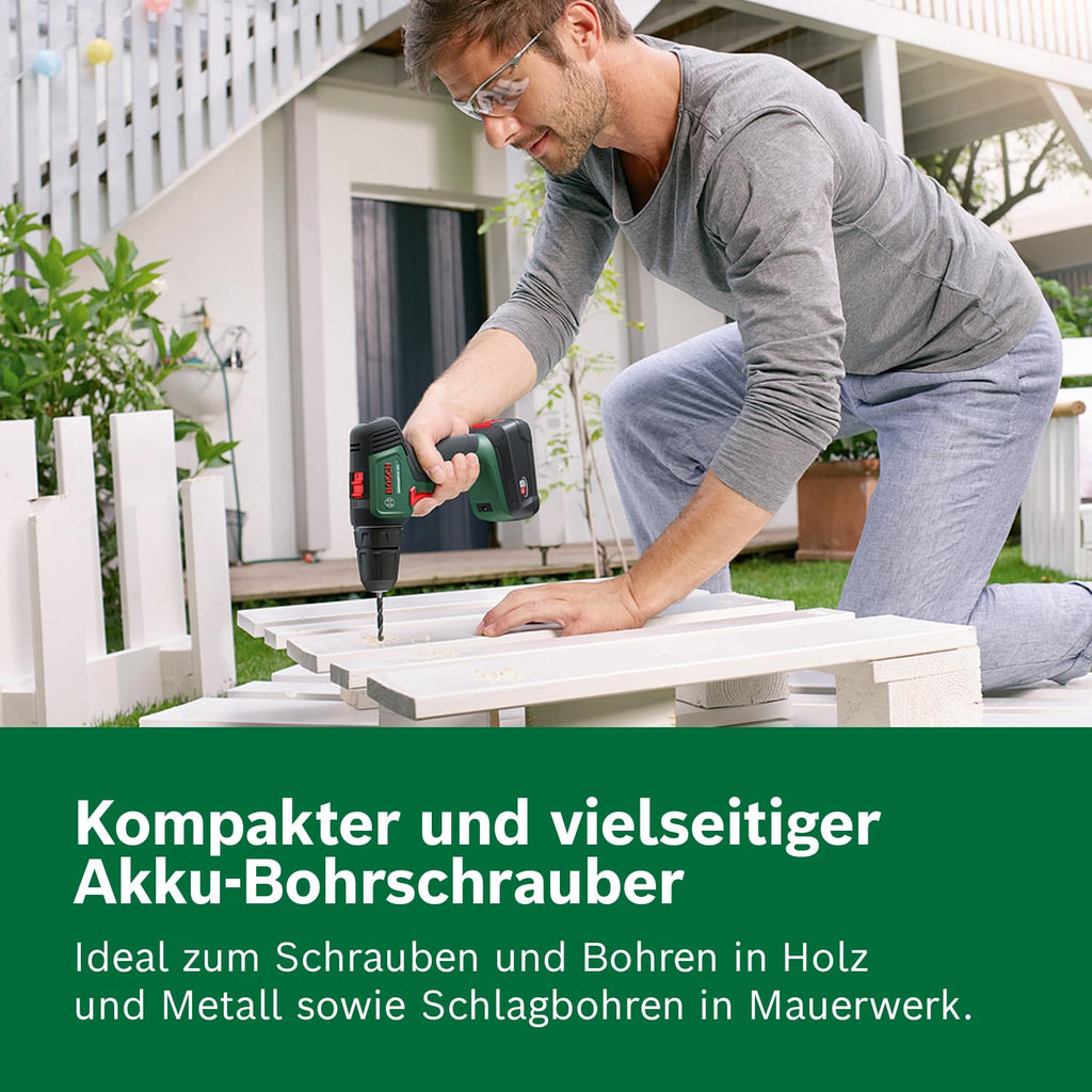 Bosch Akkuschrauber UniversalDrill 18V (2 Akkus, 18 Volt System, im Koffer)