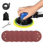 Uten 15,2 cm Luft-Exzenterschleifer, Dual-Aktion, pneumatischer Handflächenschleifer mit Geschwindigkeitsregulierung mit 7 Stück Sandpapier