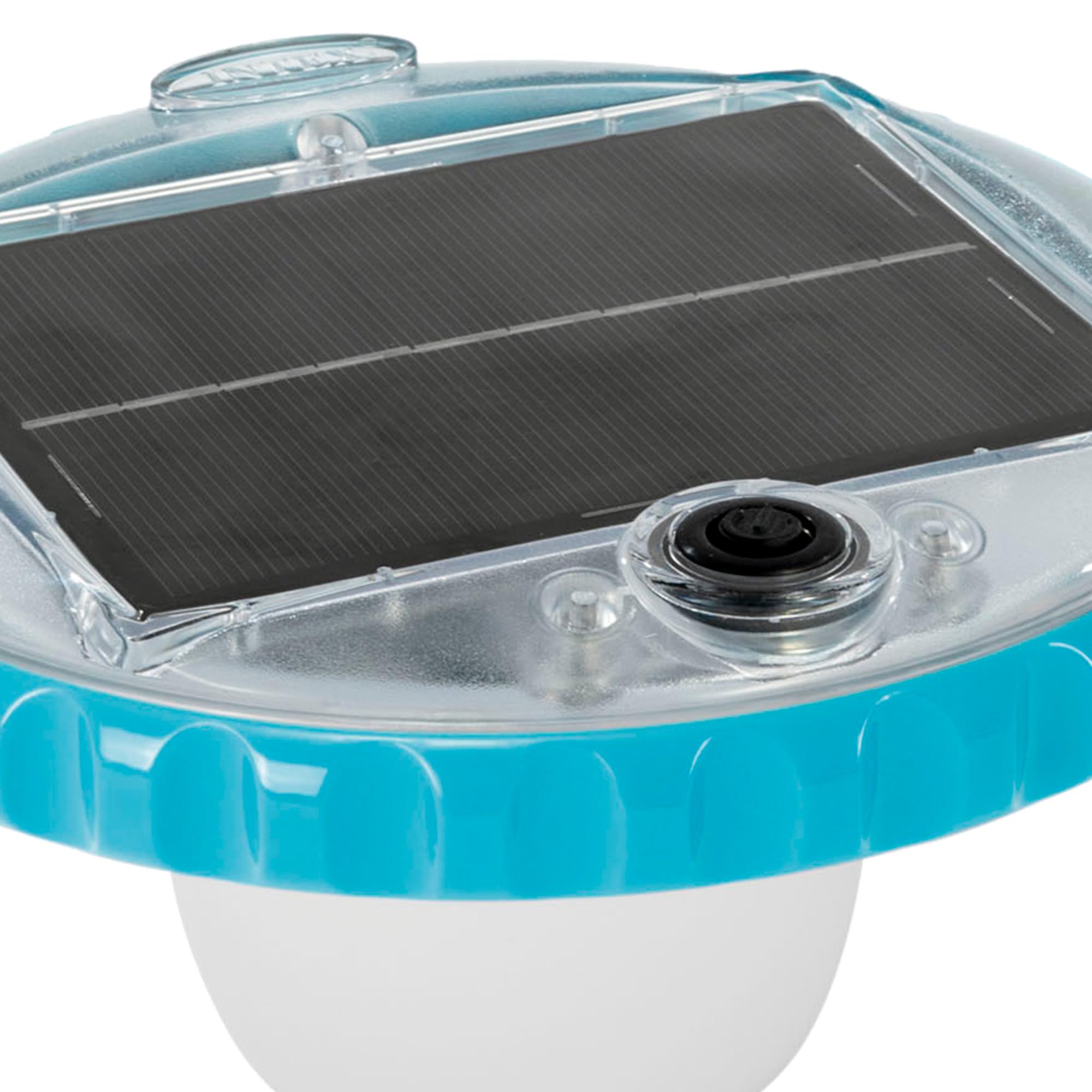 Intex Solar Powered LED Floating Poolleuchte - Solarbetriebene Blitzboje - 2 Beleuchtungsmodi, 28695, Weiß