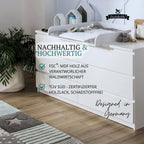 Puckdaddy® Moritz | Wickelaufsatz für IKEA Malm Kommode u.Ä. | weiß | 80x78x10 cm | Wickelauflage aus MDF-Holz | hochwertiger Premium Aufsatz als Wickelkommode | inkl. Montagematerial zur Wandmontage