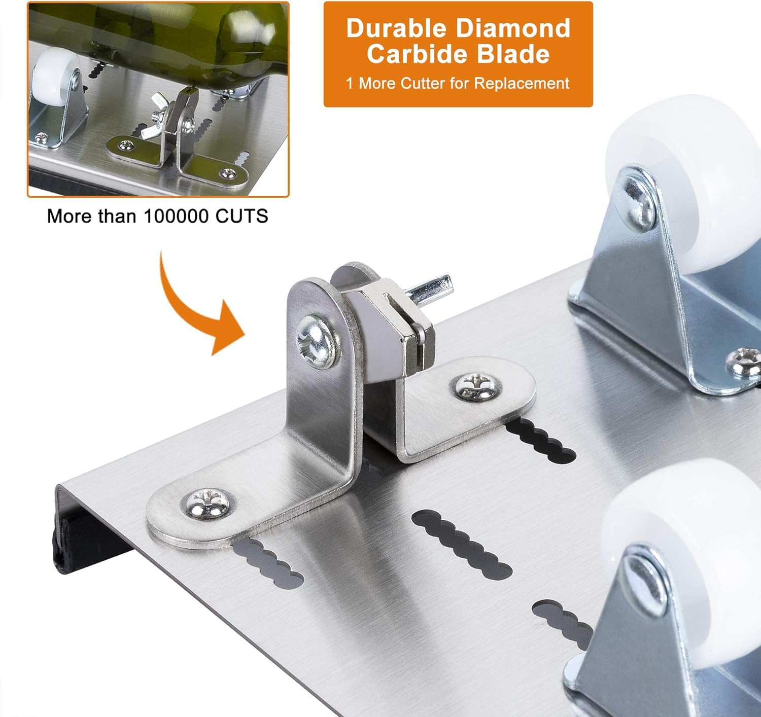 Kalawen Flaschenschneider 5 Verstellbares Rad Glasschneider für Flaschen Set Edelstahl Bottle Cutter DIY-Werkzeug zum Schneiden von runden Flaschen und Flaschenhals
