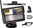 OiLiehu Kabellose Digitale Rückfahrkamera Set, IP68 Infrarot Nachtsicht AHD Kamera, 1080P Funk Rückfahrkamera mit 5" IPS Monitor, für Auto DC 12V