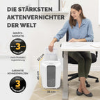 Fellowes Aktenvernichter 11 Blatt (P4), Papierschredder mit Partikelschnitt für Homeoffice und Büro, Powershred LX70, Schredder mit 18L Papierkorb und Sicherheitssperre, 4x40mm Cross-Cut Datenschutz