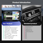 Haudio 1Din Autoradio, mit 10.1 Zoll drehbar Bildschirm,Kompatibel mit Wireless Apple CarPlay und Android Auto,Car Play IPS Touch Screen,1080P-Rückfahrkamera,Bluetooth 5.0,GPS-Navigation,FM
