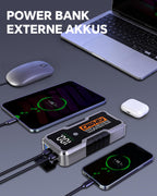 CARHEV 7000A Starthilfe Powerbank für Pkw, 12V Auto Starthilfe Powerbank (Bis Zu 10,0L Benzin Oder 10,0L Diesel), Auto Starter Powerbank mit QC 3.0 USB Ausgänge, Batterie Jump Starter mit LED